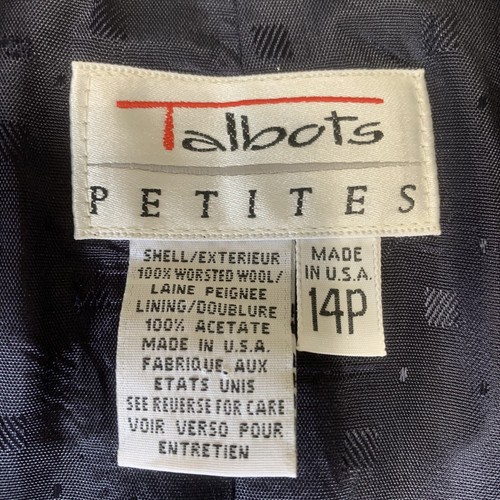 Vintage Talbots Damen Blazer Jacke Kammgarn Wolle dunkelblau Gr. 14 petite - Bild 4 von 7