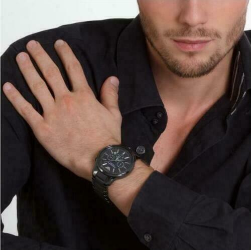 NUEVO RELOJ DE REGALO PARA HOMBRE EMPORIO ARMANI RENATO CERÁMICA AR1451 ESFERA NEGRA - Imagen 3 de 4