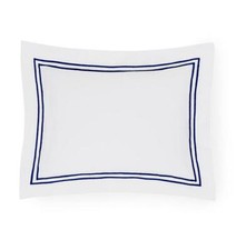SFERRA Grande Hotel bedding 100 cotton - made in Italy king sham white/navy