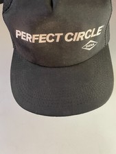 VTG Dana Perfect Circle Snap Back Ballcap Truckers Hat made USA white Black