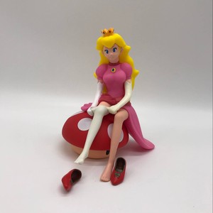 New Super Mario Bros Princess Peach Figure with Mushroom Plastic PVC Doll Toy 8