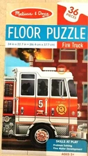 Melissa & Doug 36 Piece Fire Truck Floor Puzzle Ages 3+ New In Box