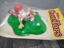 VTG. 1979 Wilton Cake Tops Comical Golfer / putter golf club CAKE TOPPER 5"X4"