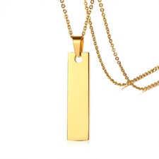 9 35mm Elegant Women's Necklace 316L Stainless Steel Gold Plated Pendant Female