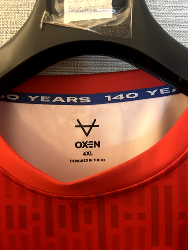 MENS 4XL OXEN HULL KR 140 YEARS RED LONG SLEEVED RUGBY SHIRT - Picture 3 of 6