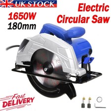Electric Circular Saw 1650W Heavy Duty Wood Metal Cutting Power Tool with Blade