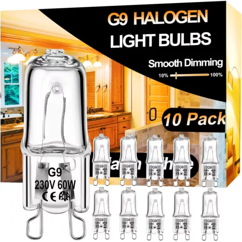 10X G9 Halogen Birne 25W/40W/60W 220V Warmweiß Leuchtmittel Stiftsockellampe DE - Bild 1 von 15