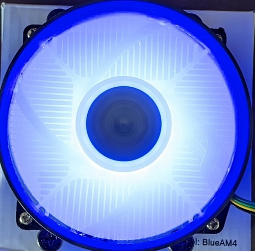 New HIGH POWER® BlueAM4 AMD Ryzen Socket AM4/ AM5 PWM CPU Cooler w/ 12x LEDs Fan - Picture 7 of 16