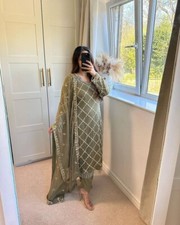 INDIAN DESIGNER FAUX GEORGETTE ANARKALI GOWN WITH FANCY DUPATTA FOR PARTY WEAR