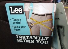 NWT Womens LEE Brown STRETCH COTTON Pants MID RISE Trouser SIZE 4M