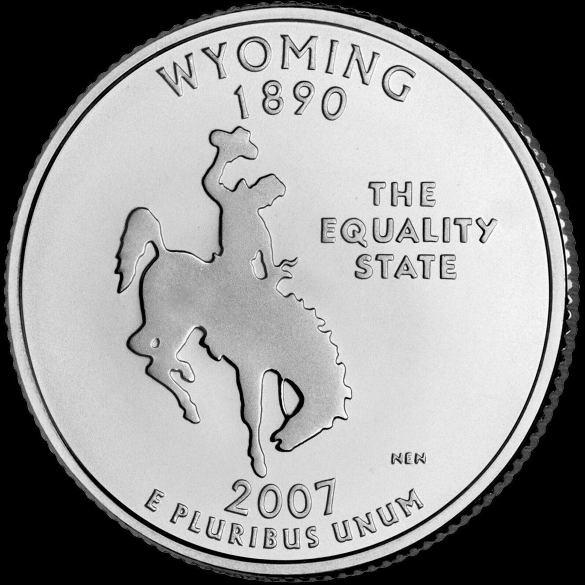 【新品未使用】2007年発行 ワイオミング州Quarter 1 バンク•ロール 2007 D Wyoming State Quarter. Uncirculated from US Mint roll