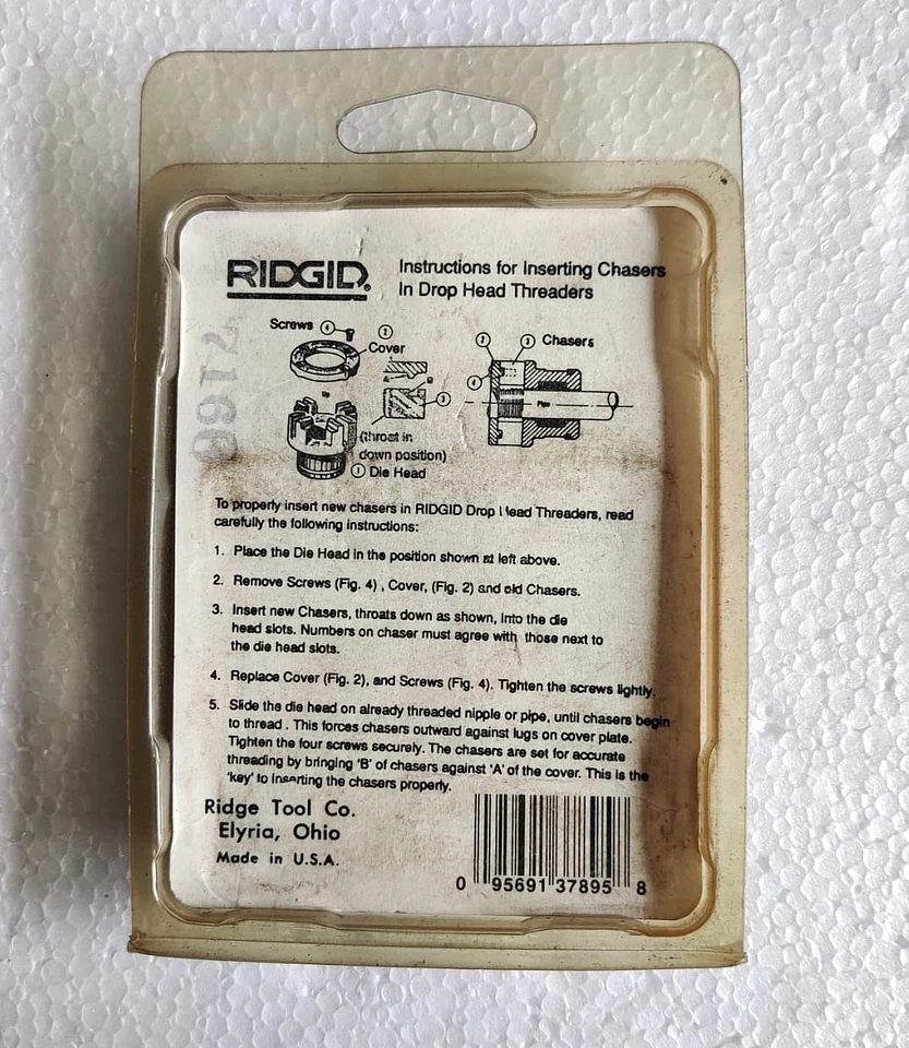 RIDGID 37895 2" NPT 11-1/2 TPI-RH DIE SET - Image 3 of 4