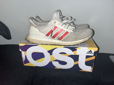 Size 9.5 - adidas UltraBoost 4.0 DNA White Scarlet
