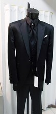 ABITO UOMO SPOSO  NERO  TIGHT  FIRMATO CARLO PIGNATELLI CERIMONIA SUIT   WEDDING
