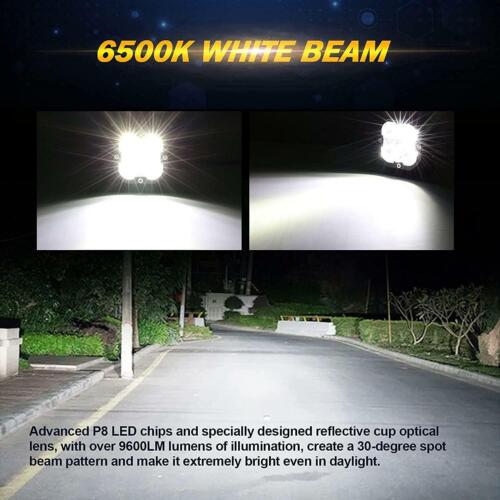 Auxbeam X-PRO SERIES 3" 40W LED Pods Cube 4800LM White And Yellow Fog Lights - Foto 4 di 12