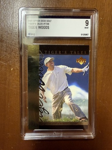 2001 Upper Deck Tiger Woods Tiger’s Tales Rookie RC Insert BRG MINT 9