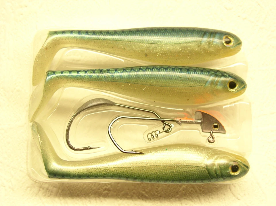 Hoover Swimbait 8,9+11,4+13,9cm mit Haken, 5 Farben, Softbait, Gummifisch, Shad - Bild 2 von 2