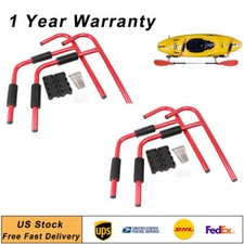 4x Kayak Steel Ladder Wall Mount Storage Rack Bikes Surfboard Canoe Fold Hanger