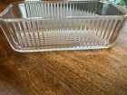VTG 8x4 Clear Ribbed Glass Refrigerator Dish Base  rectangle Perfect — photo 5