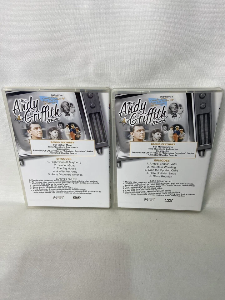 ANDY GRIFFITH SHOW, THE: Vol 1 & 2 (DVD Box Set)  & Andy Griffith Show Vol1 -New - Image 4 of 4