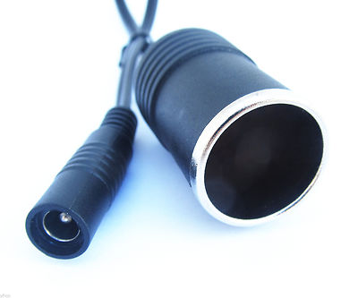 1pc 5.5mmx2.1mm Female to Car Cigarette Lighter Female Socket Power Supply Cable