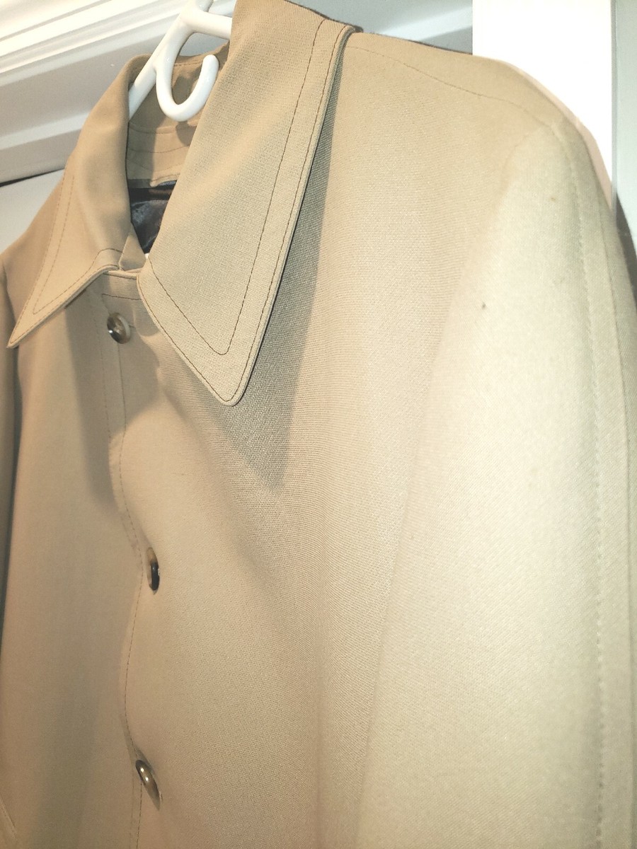 Vintage London Fog 40 Reg. Overcoat Tan Trenchcoat Insulated Long
