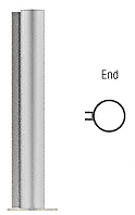 Brushed Stainless 24" Round PP08 Elegant Series Counter/Partition End Post - Picture 8 of 9