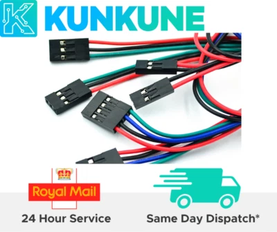KUNKUNE 5pcs Dupont Cable 2,3,4pin Female to Female 70cm Jumper Wire for 3D printer