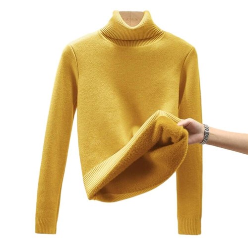 Cozy Women's Knitted Pullover Tops Thicken Fleece Lined Winter Sweater UK - Picture 46 of 48