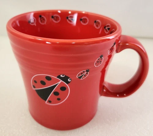 HLC Fiesta Scarlet Red Ladybug Tapered Mug Coffee Cup 15 oz. Retired Exclusive