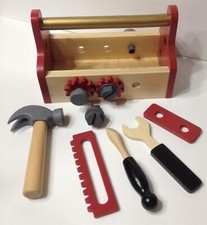 2018 Fao Schwarz Toy TOOL BOX  TOOLS 6pc Kids Construction FIX IT Handy Play