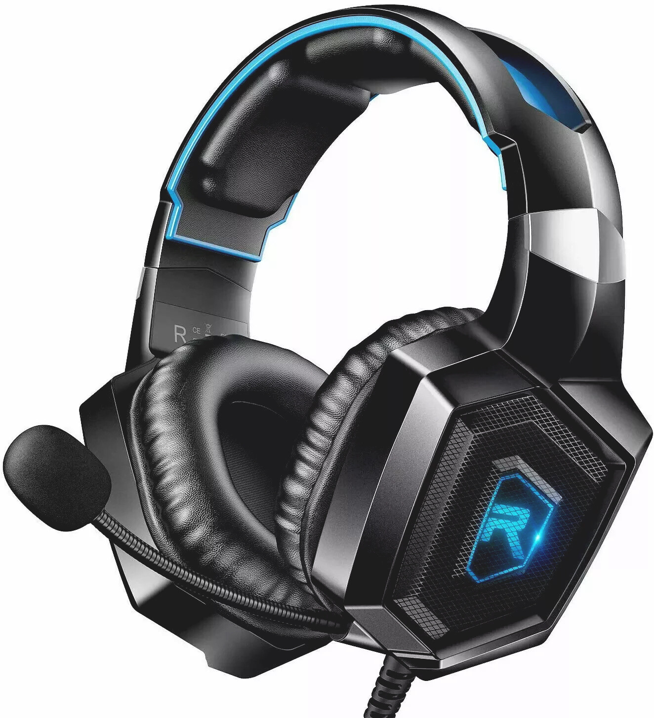 Gaming Headset PS4 Xbox One PC Headset Surround Sound Noise Canceling Mic LEDs-image