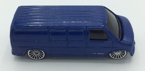 Vintage 2000 Maisto Chevy 3500 Express Lowrider Blue Diecast Van 1:64 VERY RARE - Picture 4 of 6