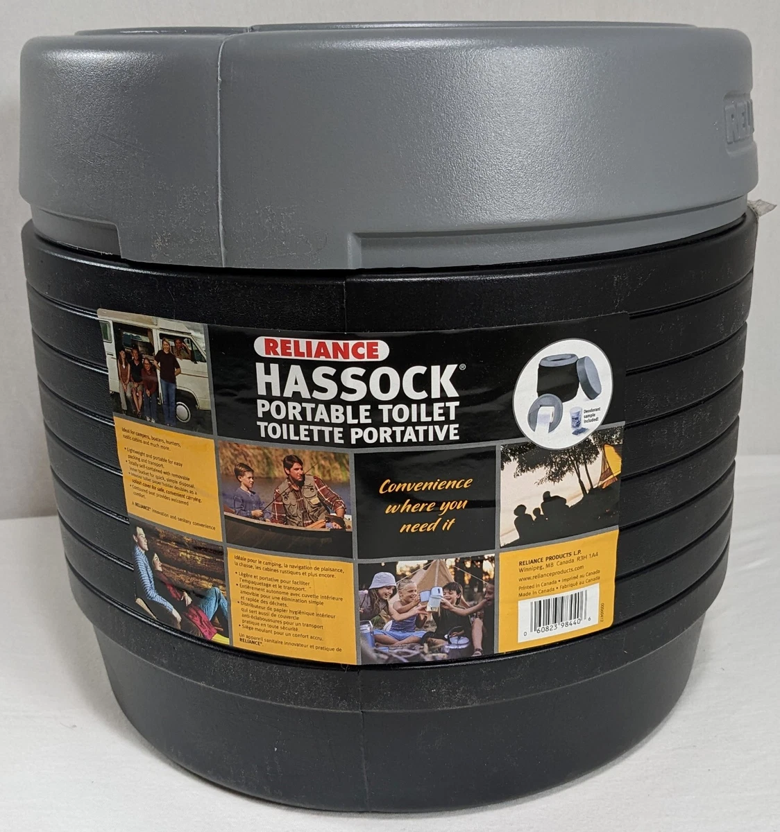 Reliance hassock portable sale toilet