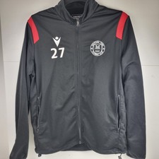 Stafford Town FC Macron Black Training Jacket Size L Number 27