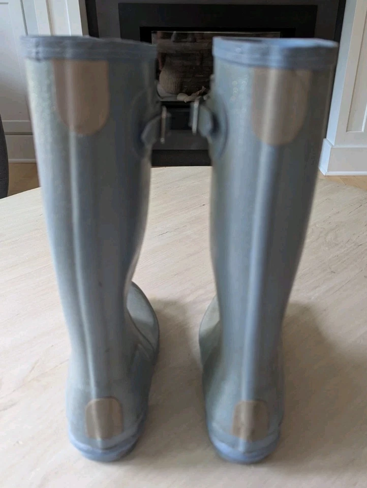 Hunter Original Botas de Lluvia Altas Azul Brillante Para Mujer UK 5 US 7 EU 38 Hechas en GB Foto 2 de 4