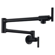 ANZZI KF-AZ258BKM Braccia 4 GPM Double Handle Pot Filler, Matte Black*READ*