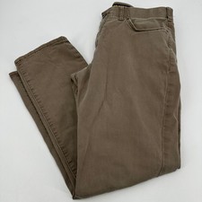 Lee Extreme Motion Mens Brown Straight Fit Tapered Leg Pants 34x30 Workwear Gorp