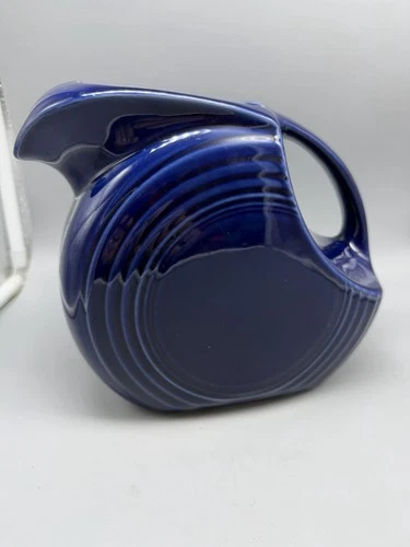 Fiestaware Large Disk Pitcher Cobalt Blue Fiesta  7 1/4" Tall Made in USA