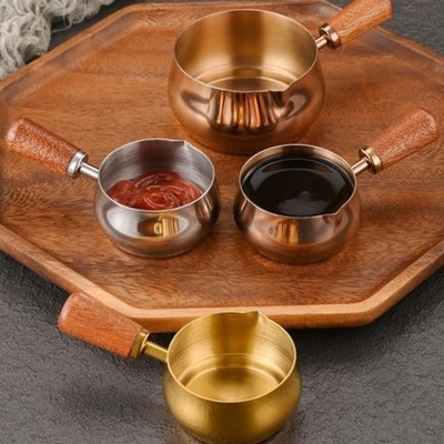 120ml 304 SS für sauciere für Saucen für Dips Dressings mit Holzgriff