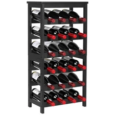 Uimoso 24-Bottle Wine Rack 6-Tier Freestanding Floor Storage Organizer