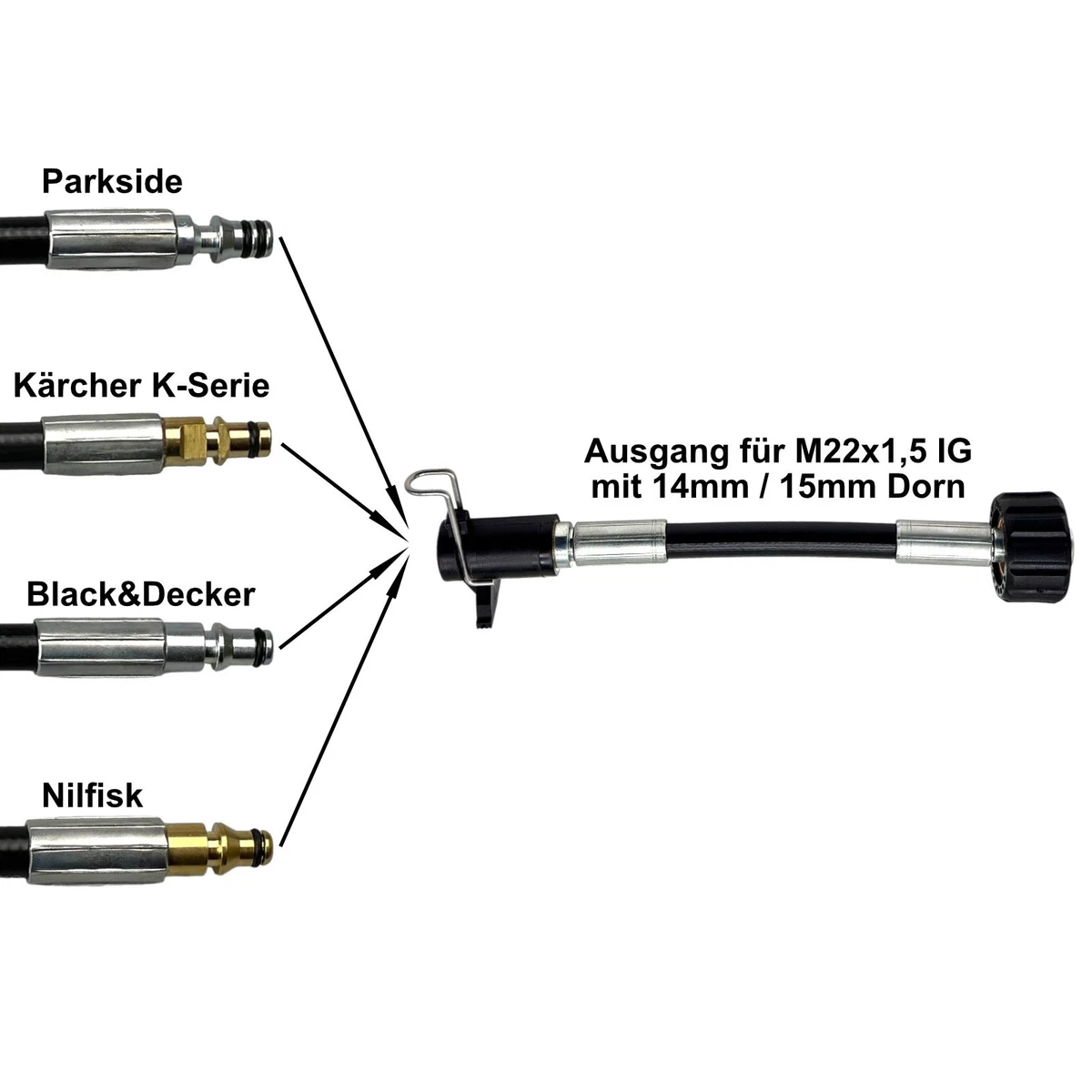 Câble D'Alimentation Pour Nettoyeur Haute Pression Karcher K2 Premium - Occasion Fonctionnel