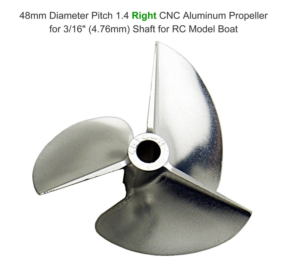 4818 / 4814 Dia 48mm CNC Left Right Aluminum Propeller for 3/16