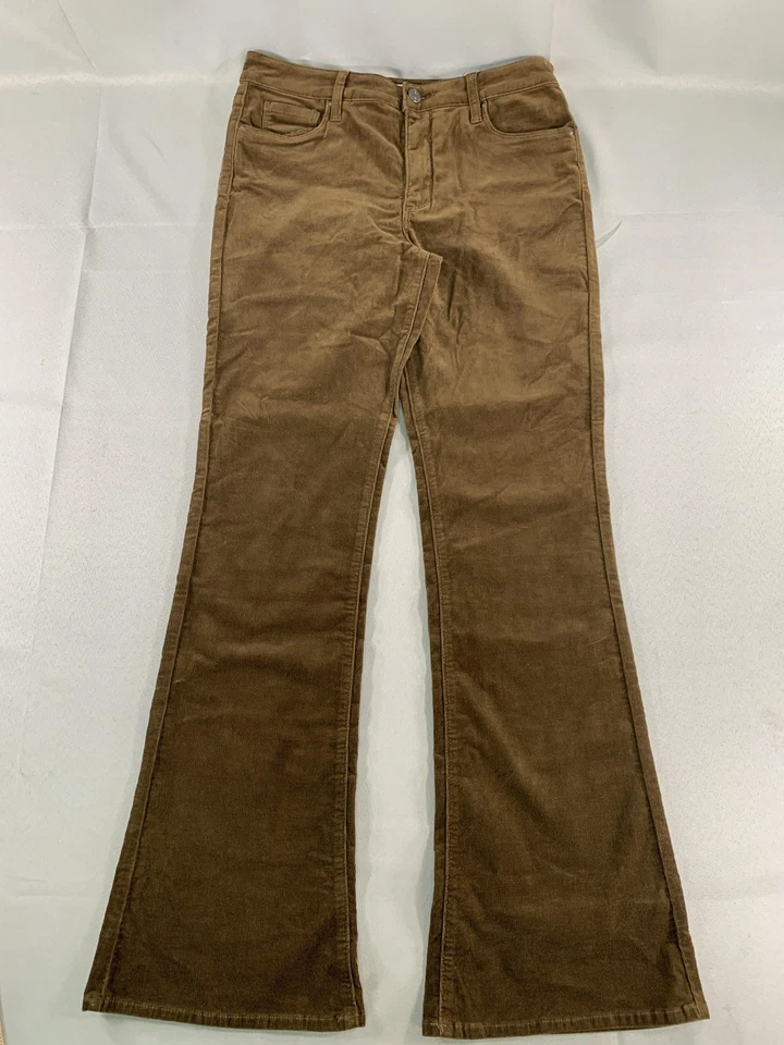 Pantalones KUT From The Kloth para mujer 8 marrón Ana Fab Ab tiro alto acampanados pana Foto 2 de 4