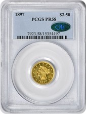1897 $2.50 Gold Liberty Head PR58 PCGS (CAC)