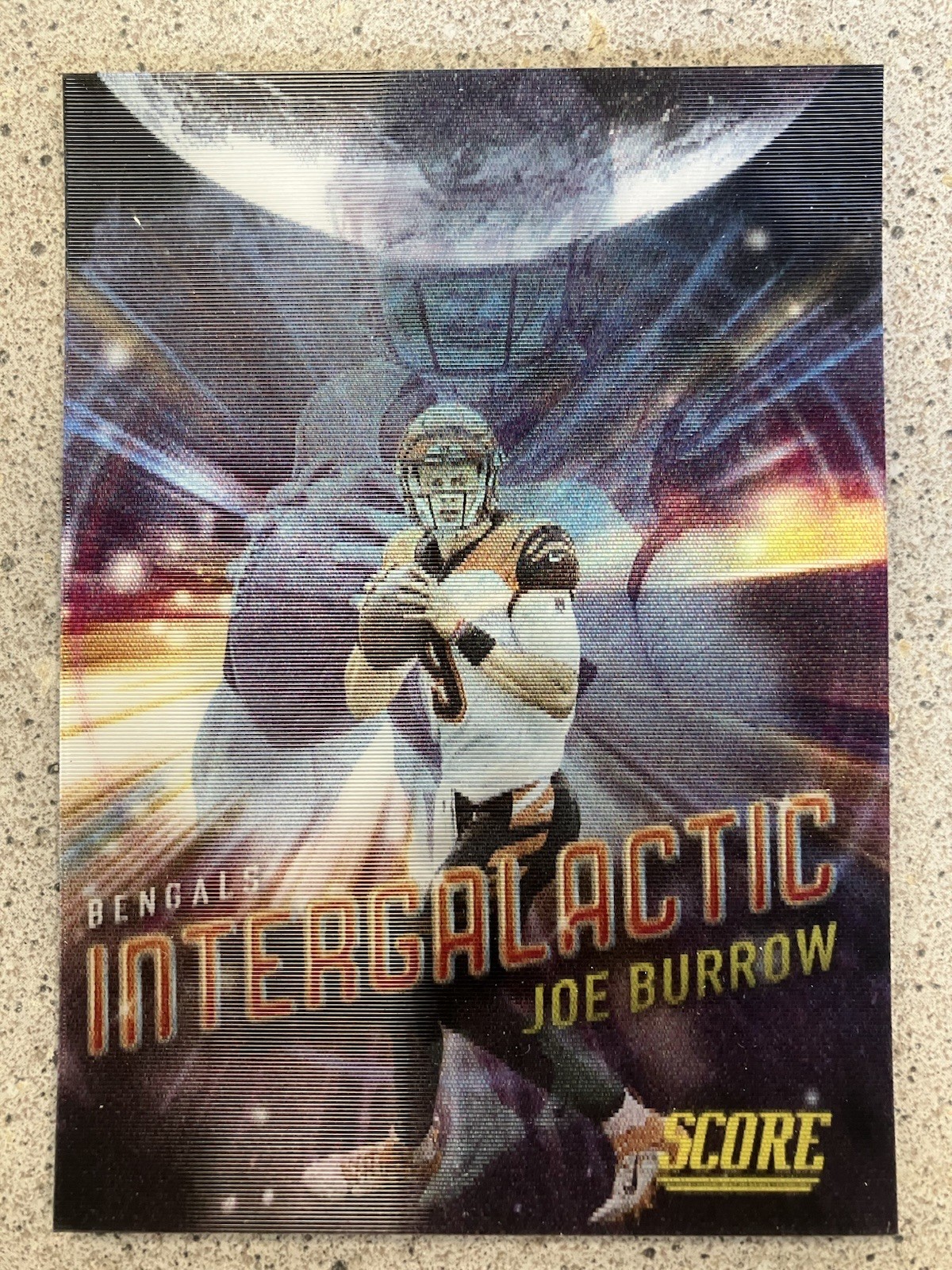 2021 Panini Score Joe Burrow Intergalactic Case Hit SSP! Holographic #18 HOF