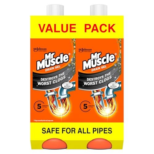 Mr Muscle Drain Unblocker, Sink & Drain Cleaner, Fast Acting Heavy Duty Drain 