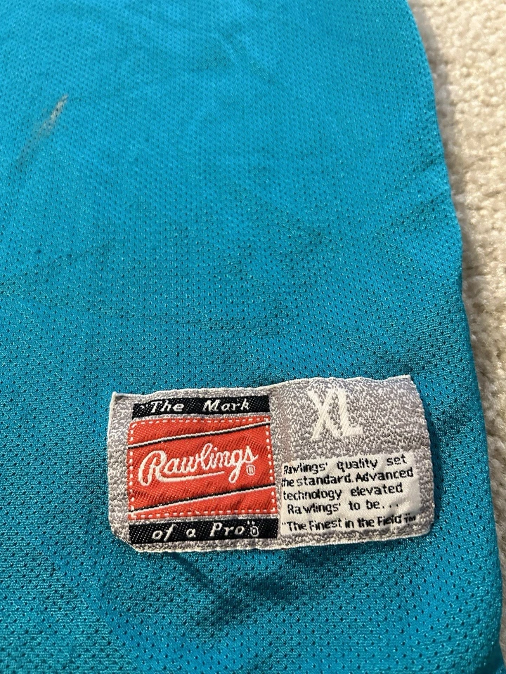Camisa Jersey Rawlings De Colección Para Hombre XL Azul Logotipo Deletreado Pullover Foto 3 de 4