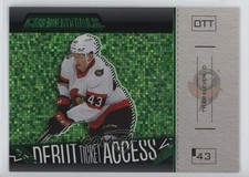 2023-24 Credentials Debut Ticket Access Horizontal Green 11/15 Tyler Kleven 00em