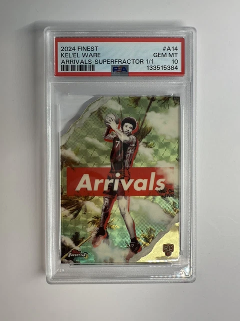 2024-25 Kel’el Ware Topps Finest Rookie Superfractor 1/1 Kelel PSA 10 Heat